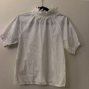 Zara White Kids Blouse with Lace Detail